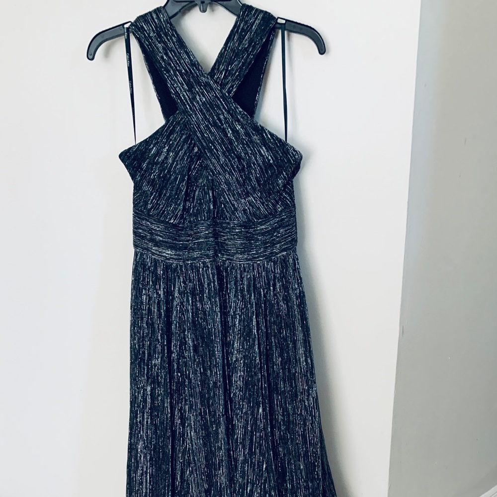 Calvin Klein metallic gown
